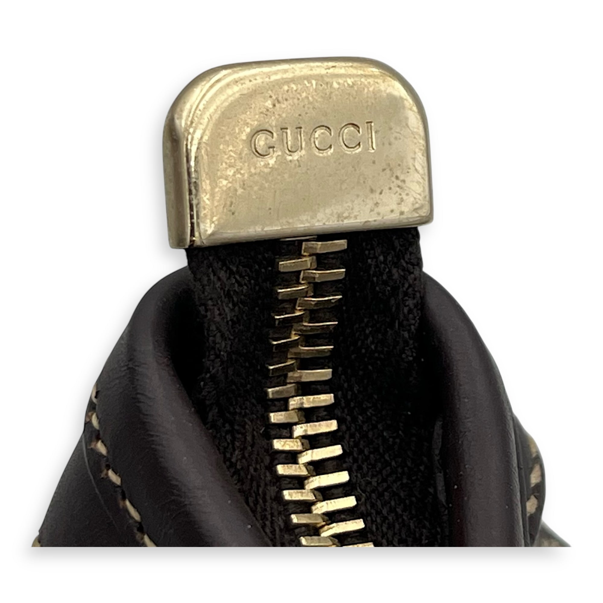 GG Tote Bag Brown in Jacquard, Gold hardware