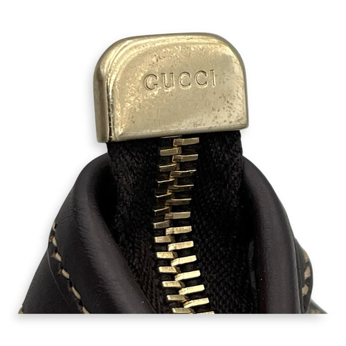 GG Tote Bag Brown in Jacquard, Gold hardware