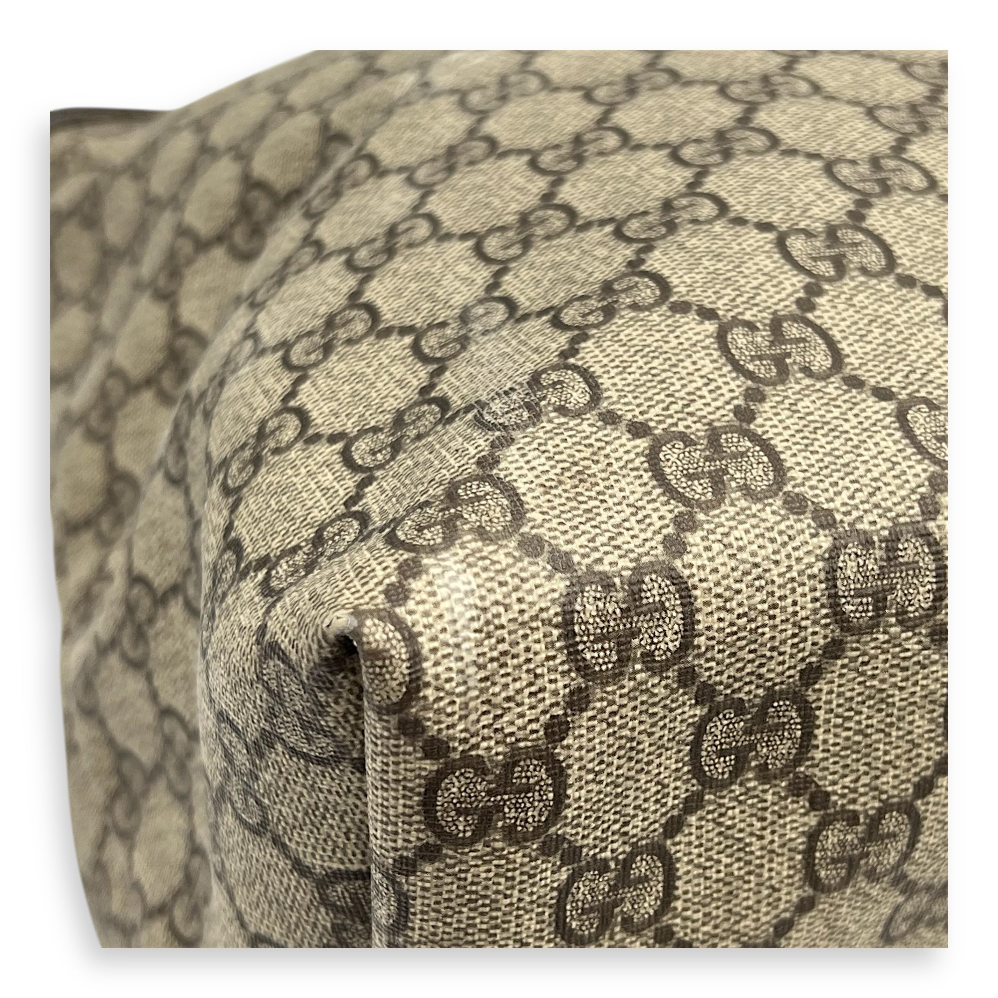 GG Tote Bag Brown in Jacquard, Gold hardware