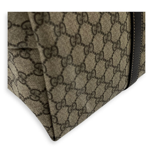 GG Tote Bag Brown in Jacquard, Gold hardware