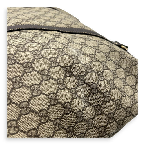 GG Tote Bag Brown in Jacquard, Gold hardware