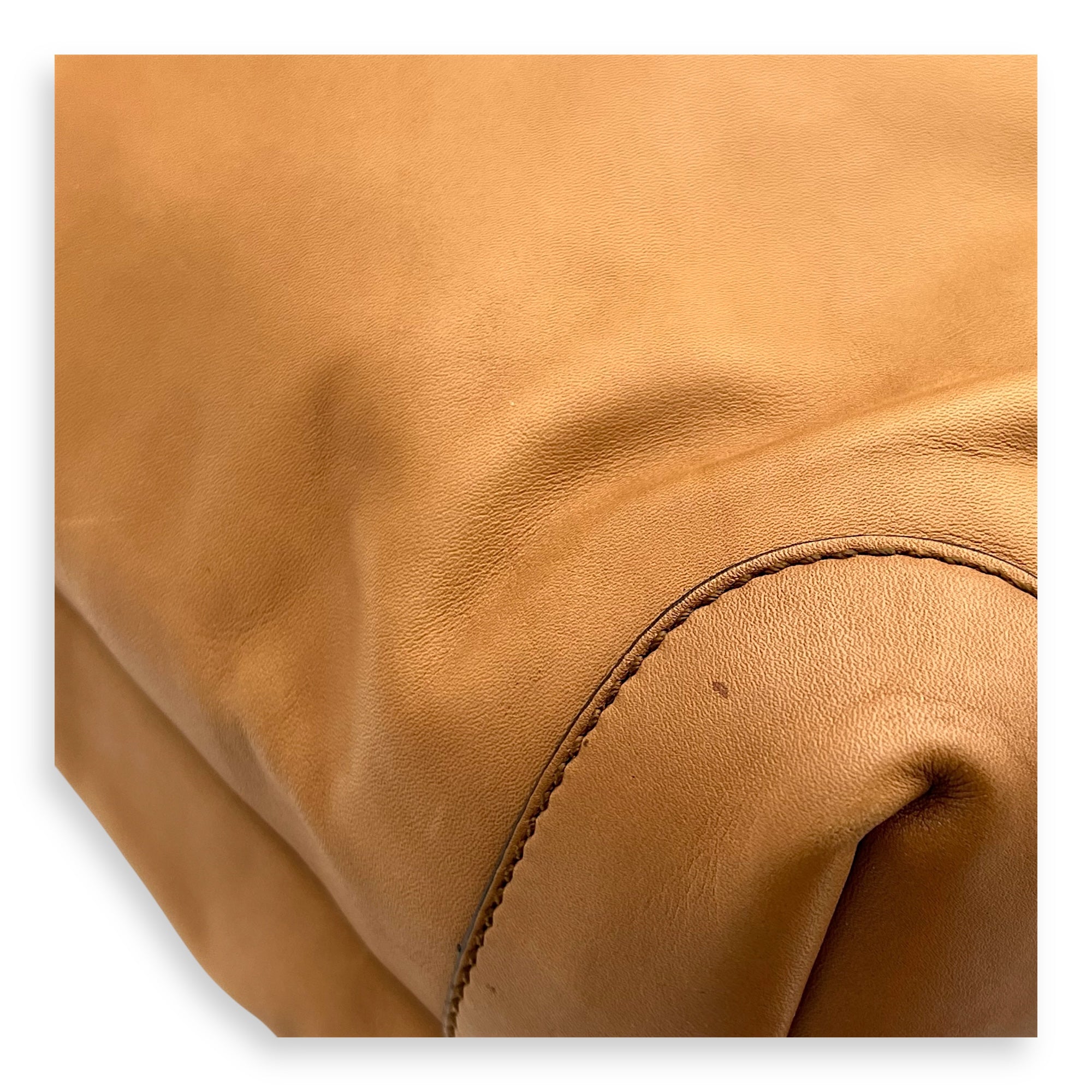 GG Tote Bag Brown in Calfskin, Gold hardware