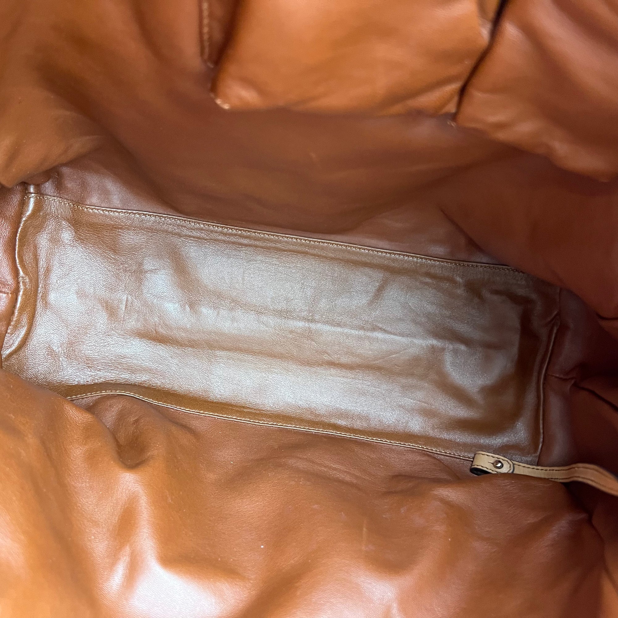 GG Tote Bag Brown in Calfskin, Gold hardware
