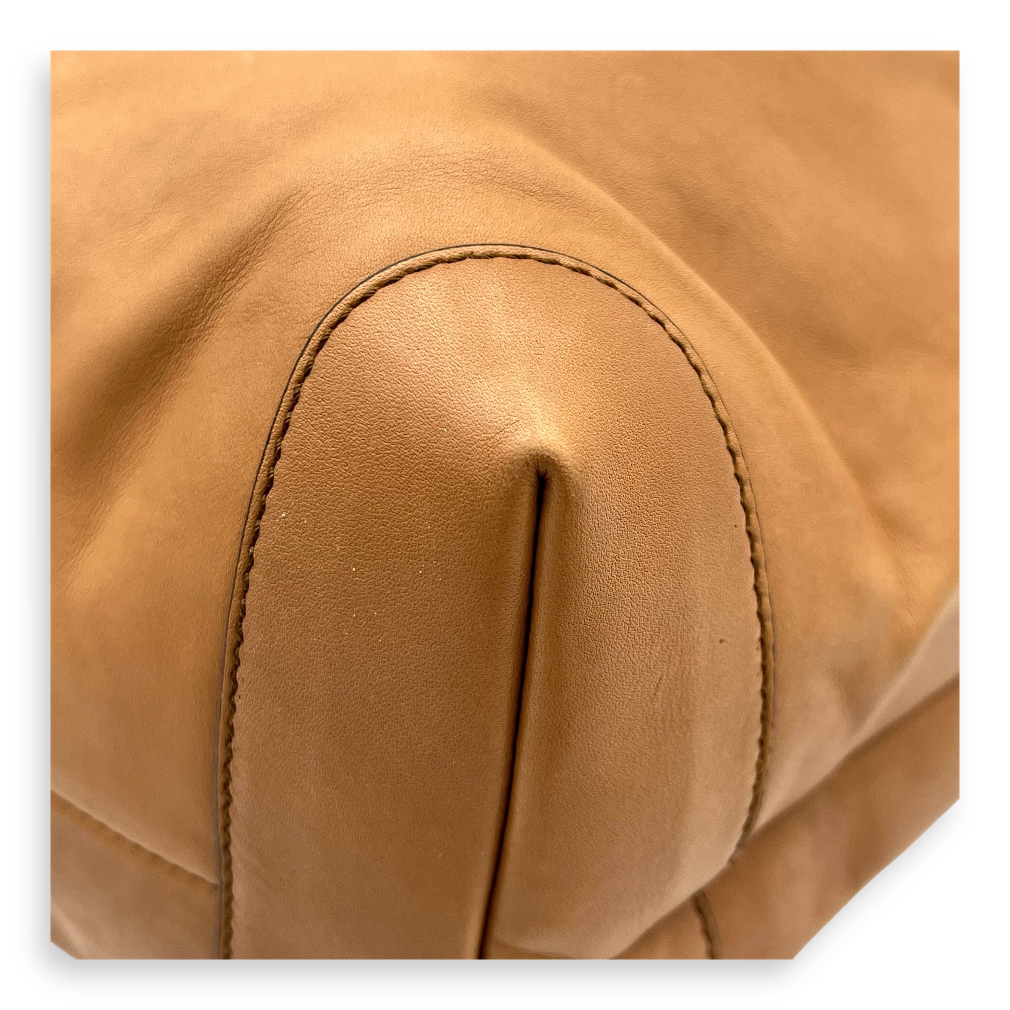 GG Tote Bag Brown in Calfskin, Gold hardware
