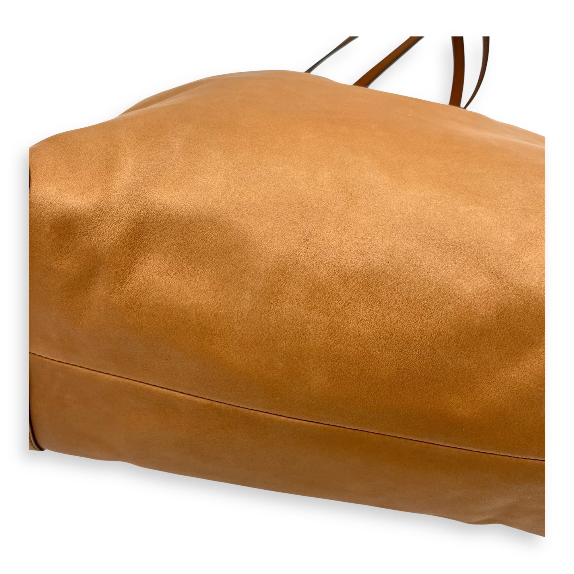 GG Tote Bag Brown in Calfskin, Gold hardware