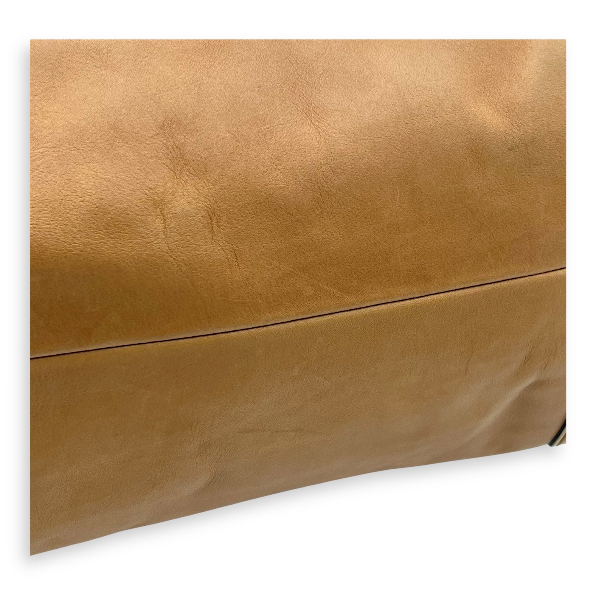 GG Tote Bag Brown in Calfskin, Gold hardware