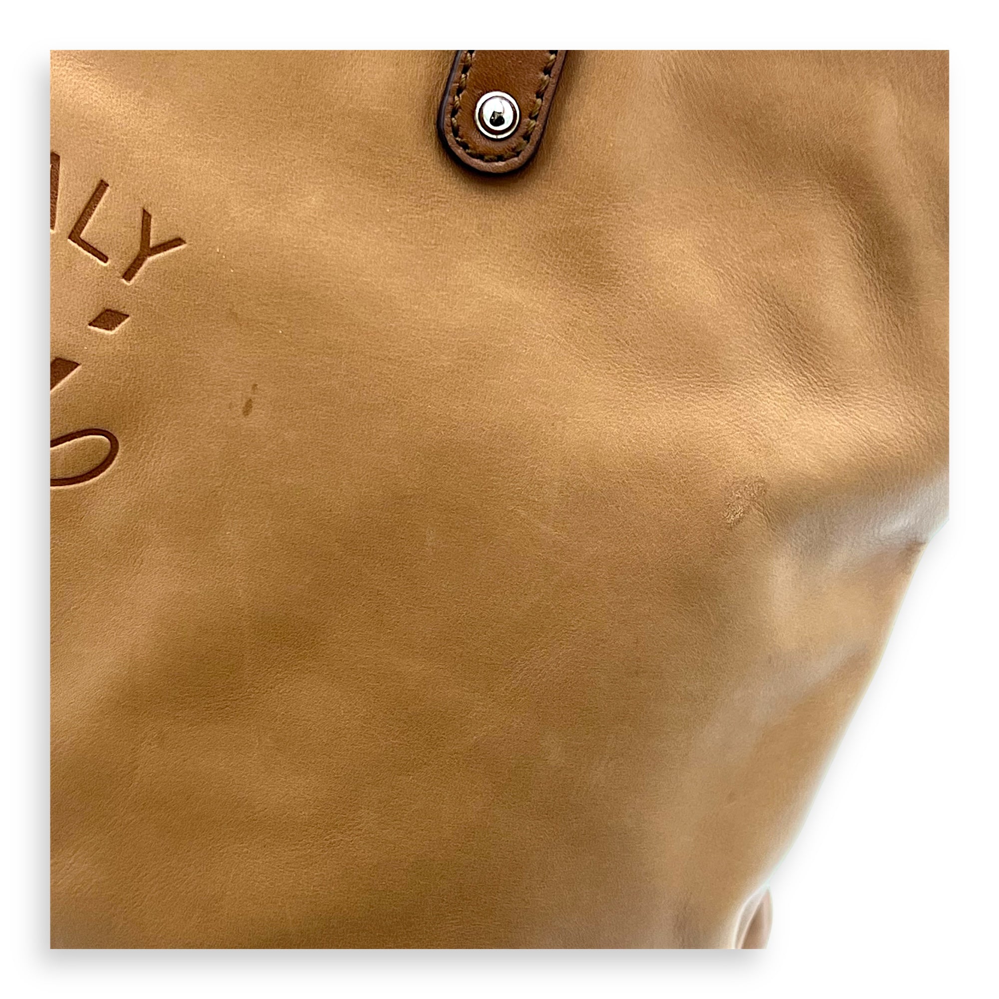 GG Tote Bag Brown in Calfskin, Gold hardware
