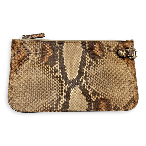 GG Tote Bag Brown in Calfskin, Gold hardware