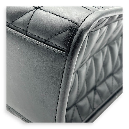 GG Marmont Tote Bag Black in Calfskin, Silver hardware