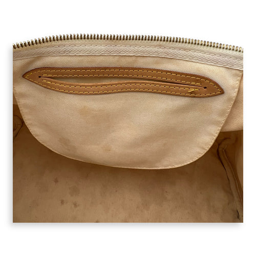 Speedy Top Handle Bag 35 White in Coated Canvas, Gold hardware