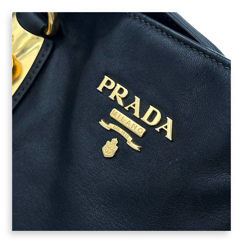 2 way bag Top Handle Bag Black in Calfskin, Gold hardware