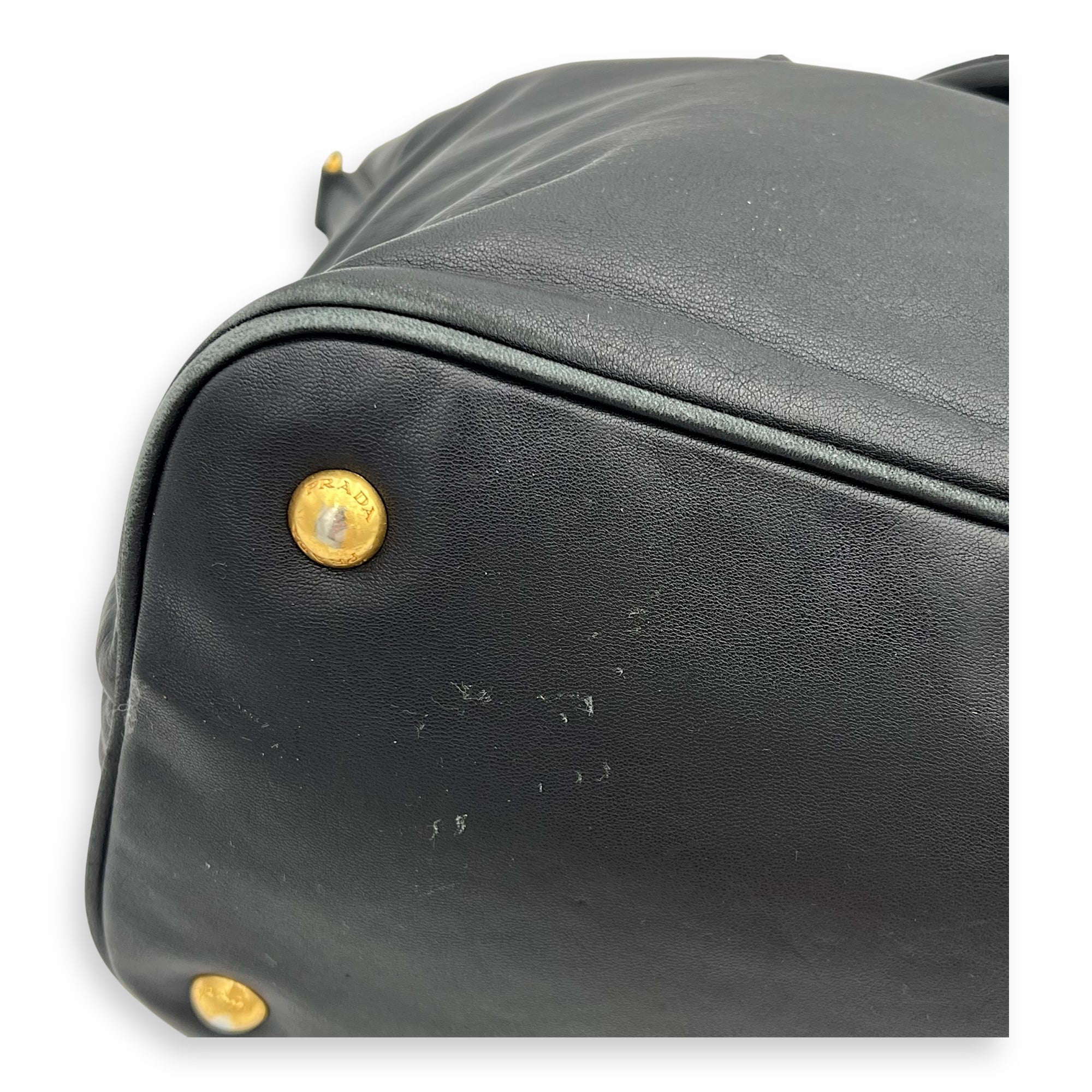 2 way bag Top Handle Bag Black in Calfskin, Gold hardware