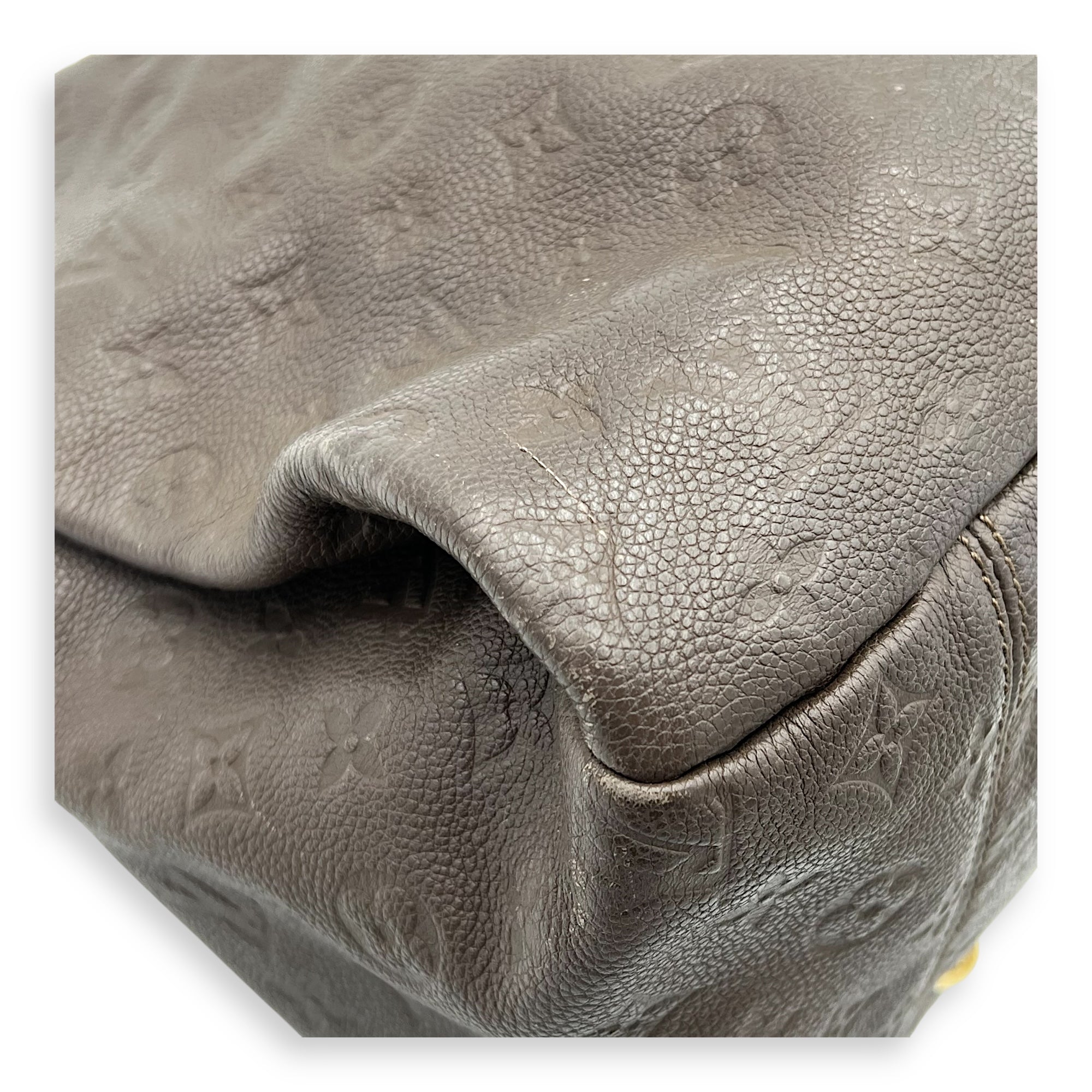 Artsy Shoulder Bag Brown in Empreinte Leather, Gold hardware