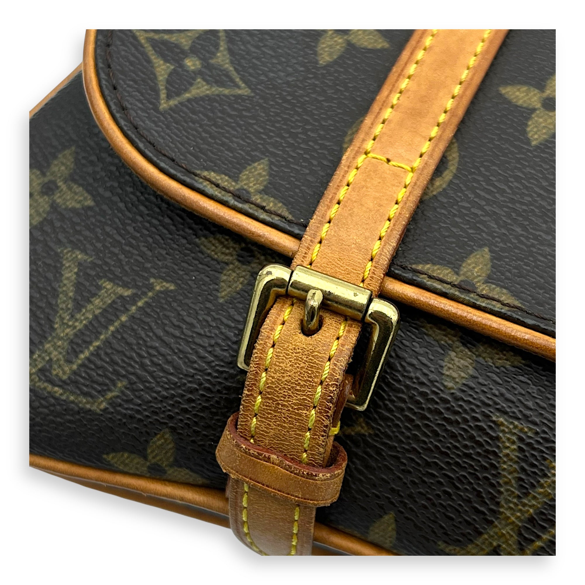 Murrell Shoulder Bag Brown in Monogram Coated Canvas, Gold hardware