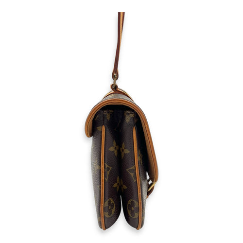 Murrell Shoulder Bag Brown in Monogram Coated Canvas, Gold hardware