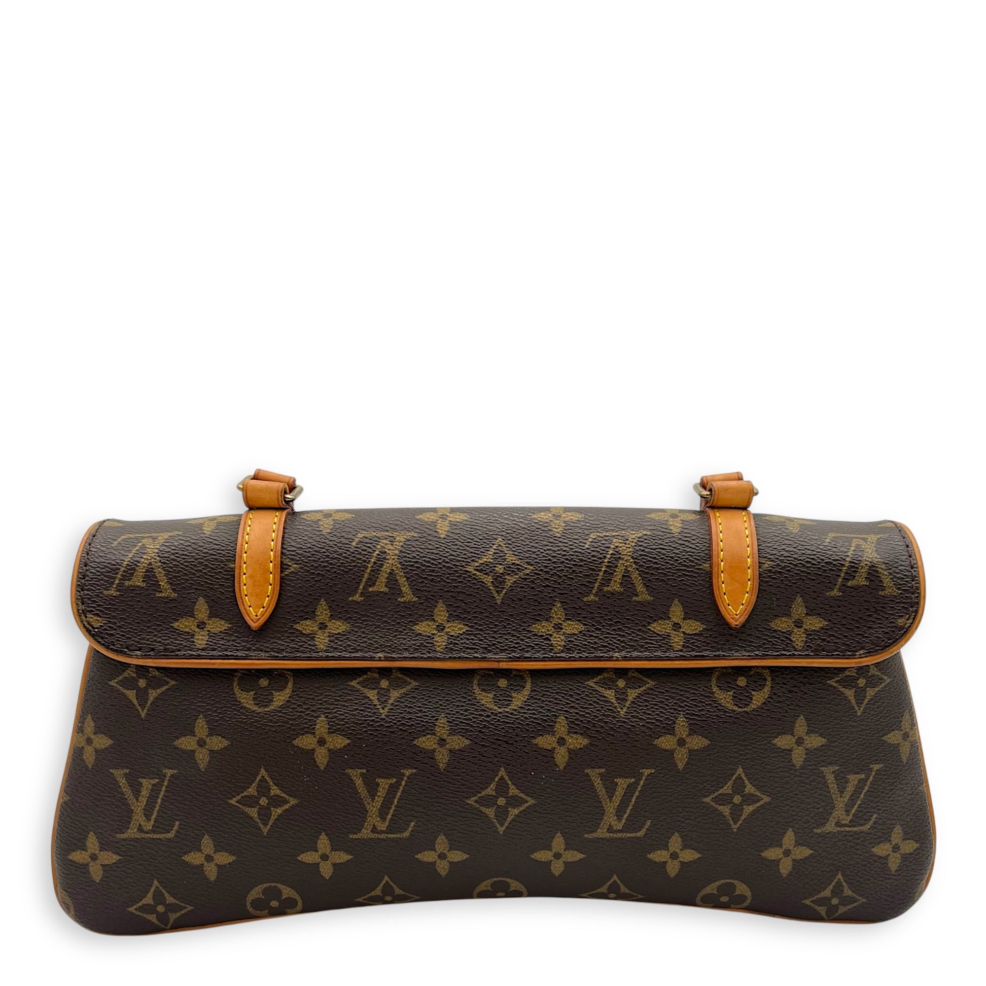 Murrell Shoulder Bag Brown in Monogram Coated Canvas, Gold hardware