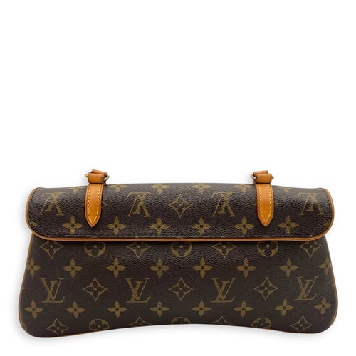 Murrell Shoulder Bag Brown in Monogram Coated Canvas, Gold hardware