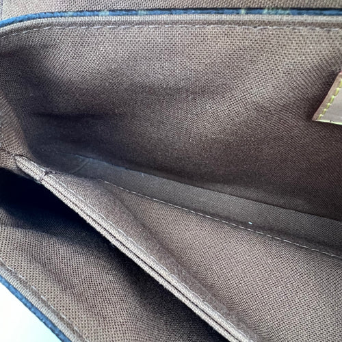 Murrell Shoulder Bag Brown in Monogram Coated Canvas, Gold hardware