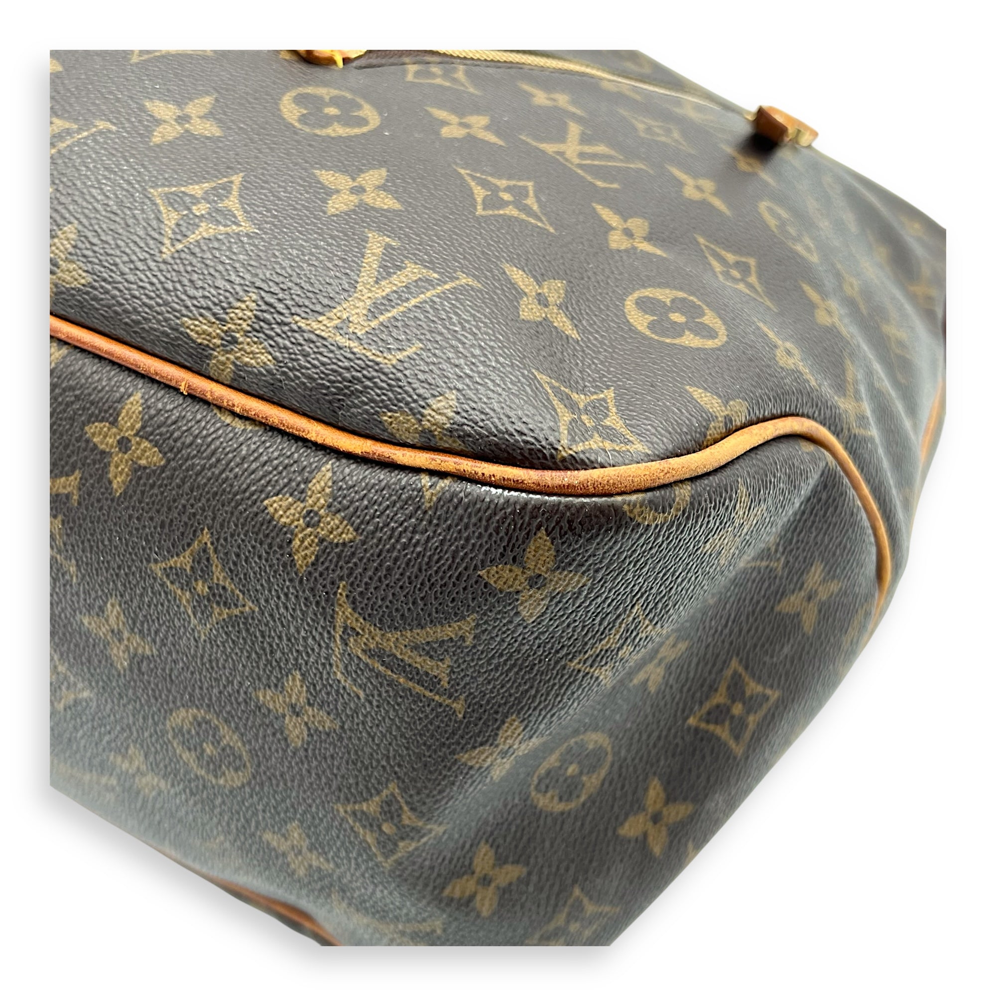 Delightful Shoulder Bag GM Brown in Monogram Coated Canvas, Gold hardware