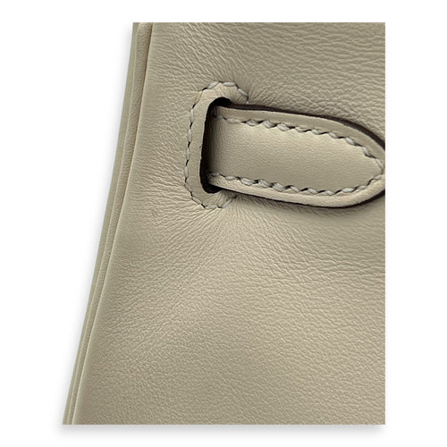 Kelly In and Out 25 Nata Top Handle Bag in Swift, Palladium hardware