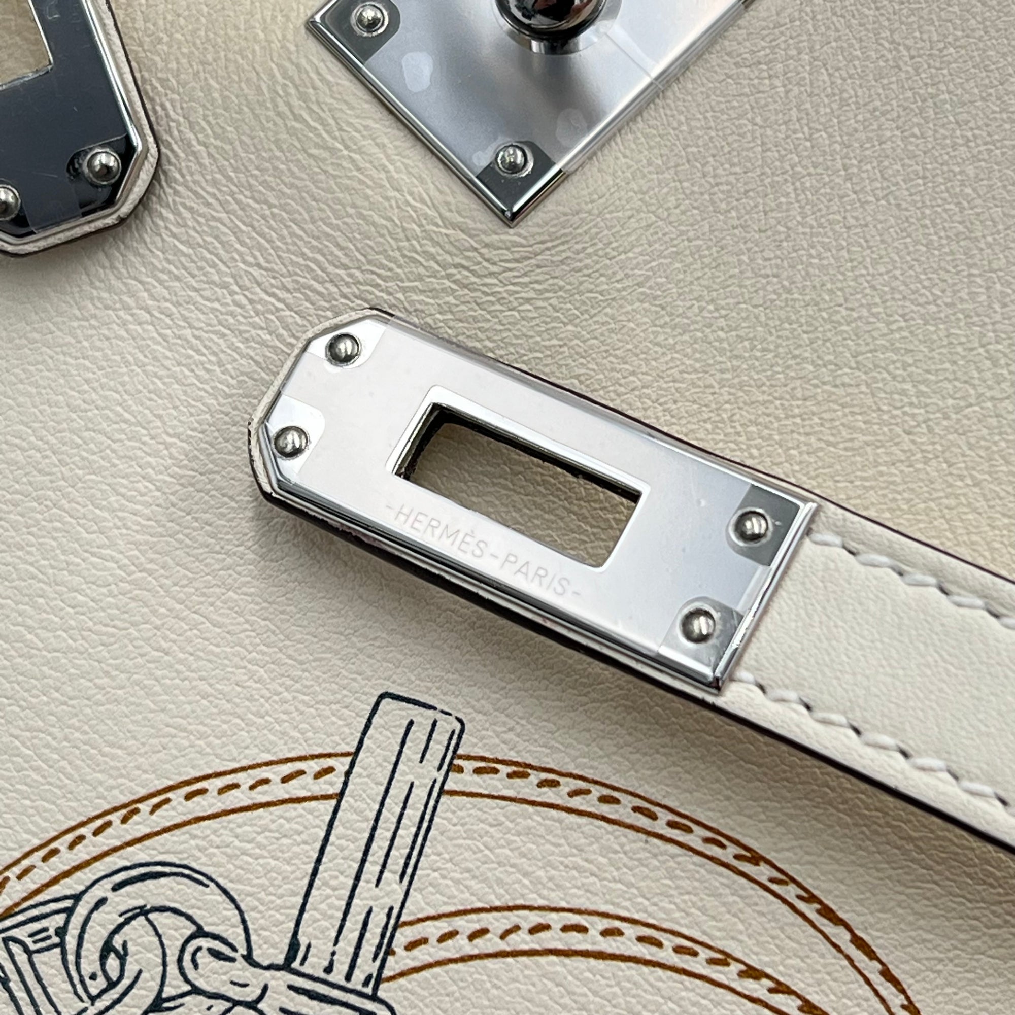 Kelly In and Out 25 Nata Top Handle Bag in Swift, Palladium hardware