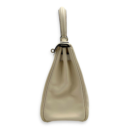 Kelly In and Out 25 Nata Top Handle Bag in Swift, Palladium hardware