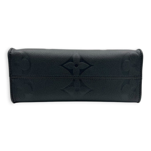 OnTheGo Top Handle Bag PM Black in Empreinte Leather, Gold hardware