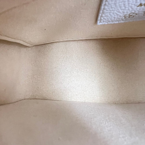Marellini Shoulder Bag White in Epi Leather, Gold hardware