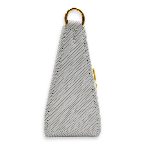 Marellini Shoulder Bag White in Epi Leather, Gold hardware