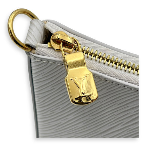 Marellini Shoulder Bag White in Epi Leather, Gold hardware