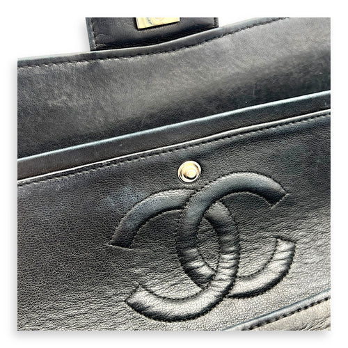 Classic Shoulder Bag Black in Patent Leather, Silver hardware