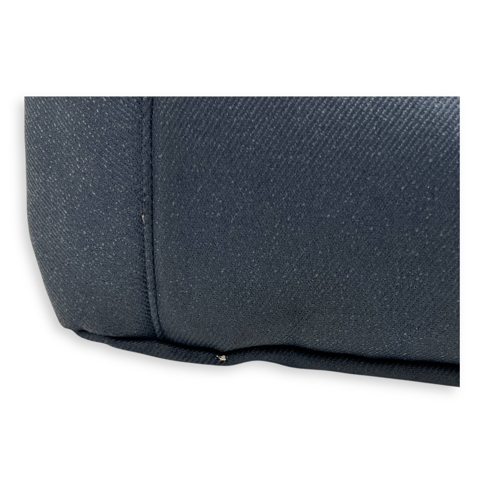 Accordion Shoulder Bag Blue in Denim, Silver hardware