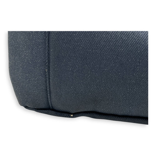 Accordion Shoulder Bag Blue in Denim, Silver hardware