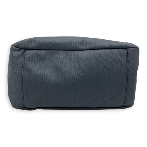 Accordion Shoulder Bag Blue in Denim, Silver hardware