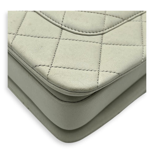 Trendy CC Top Handle Bag Blue in Lambskin, Gold hardware