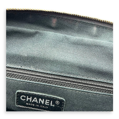 Easy Flap Shoulder Bag Blue in Caviar Leather, Ruthenium hardware