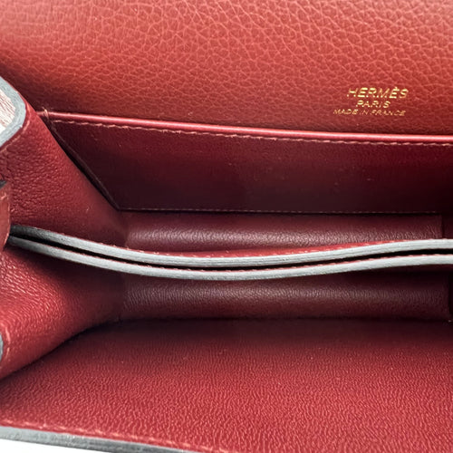 Roulis Red in Evercolor, Gold hardware