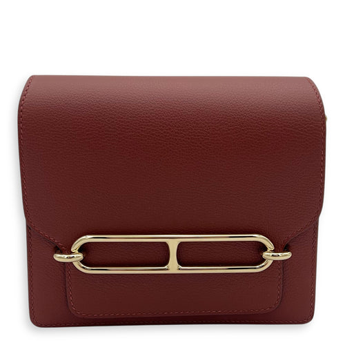 Roulis Red in Evercolor, Gold hardware