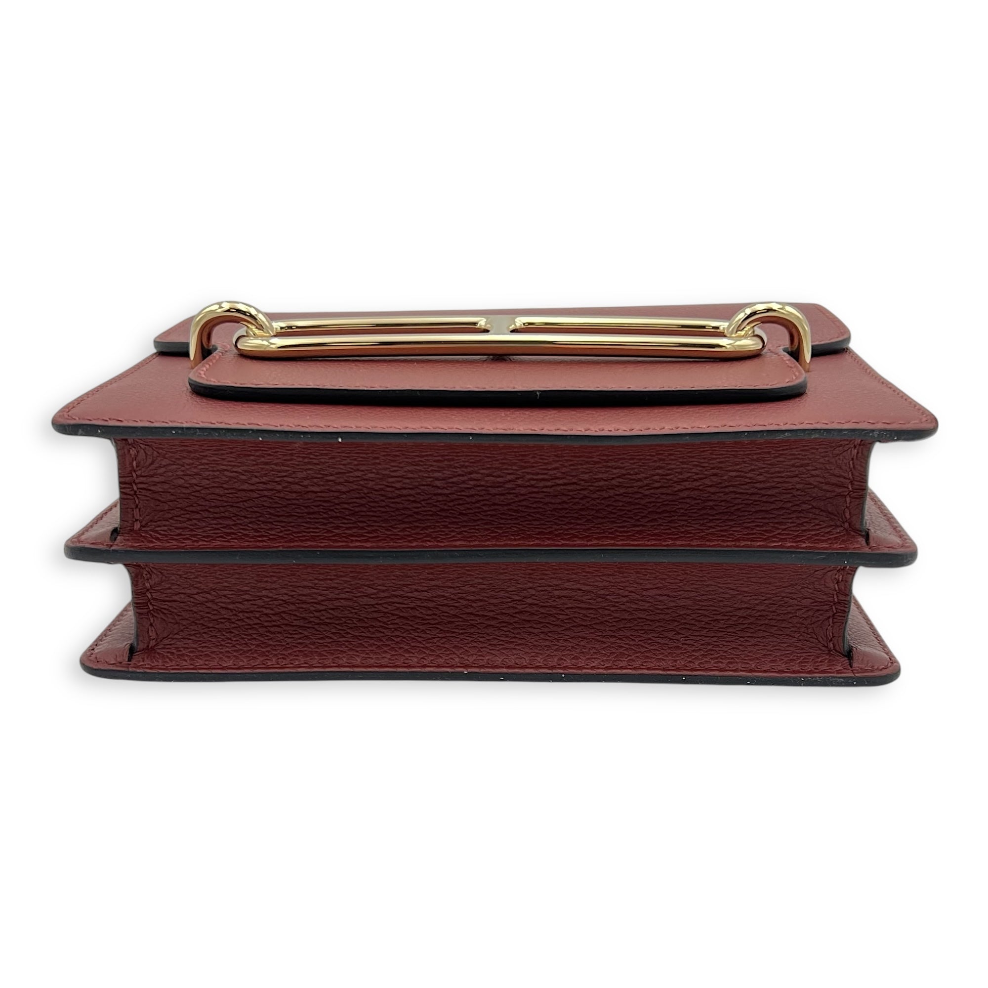 Roulis Red in Evercolor, Gold hardware