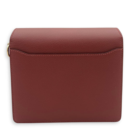 Roulis Red in Evercolor, Gold hardware