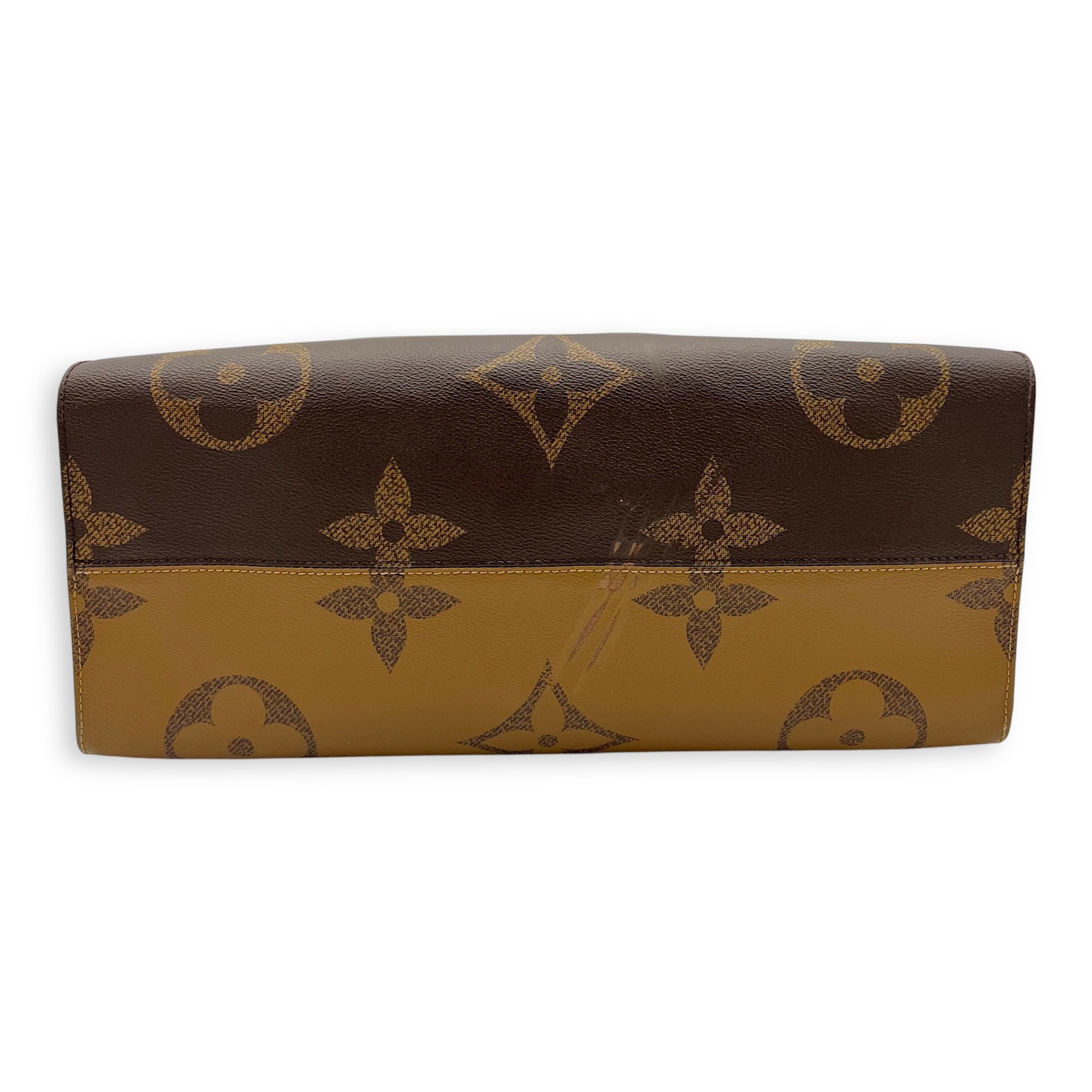 OnTheGo Tote Bag GM Brown in Monogram Coated Canvas, Gold hardware