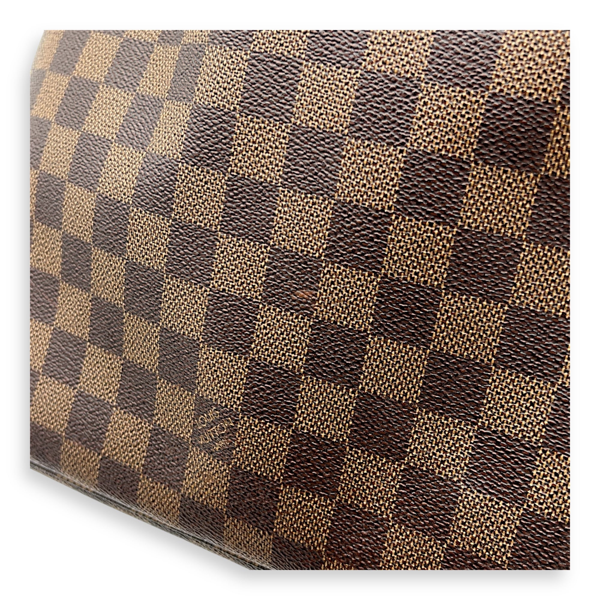 Neverfull MM Brown Tote Bag in Coated Canvas, Gold hardware