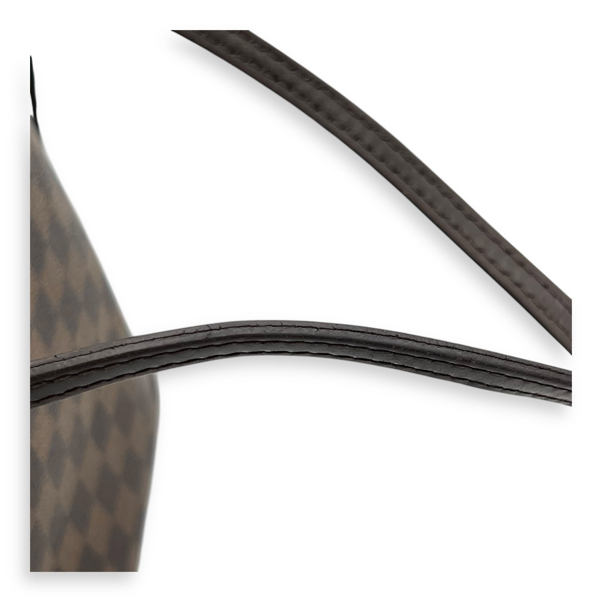 Neverfull MM Brown Tote Bag in Coated Canvas, Gold hardware