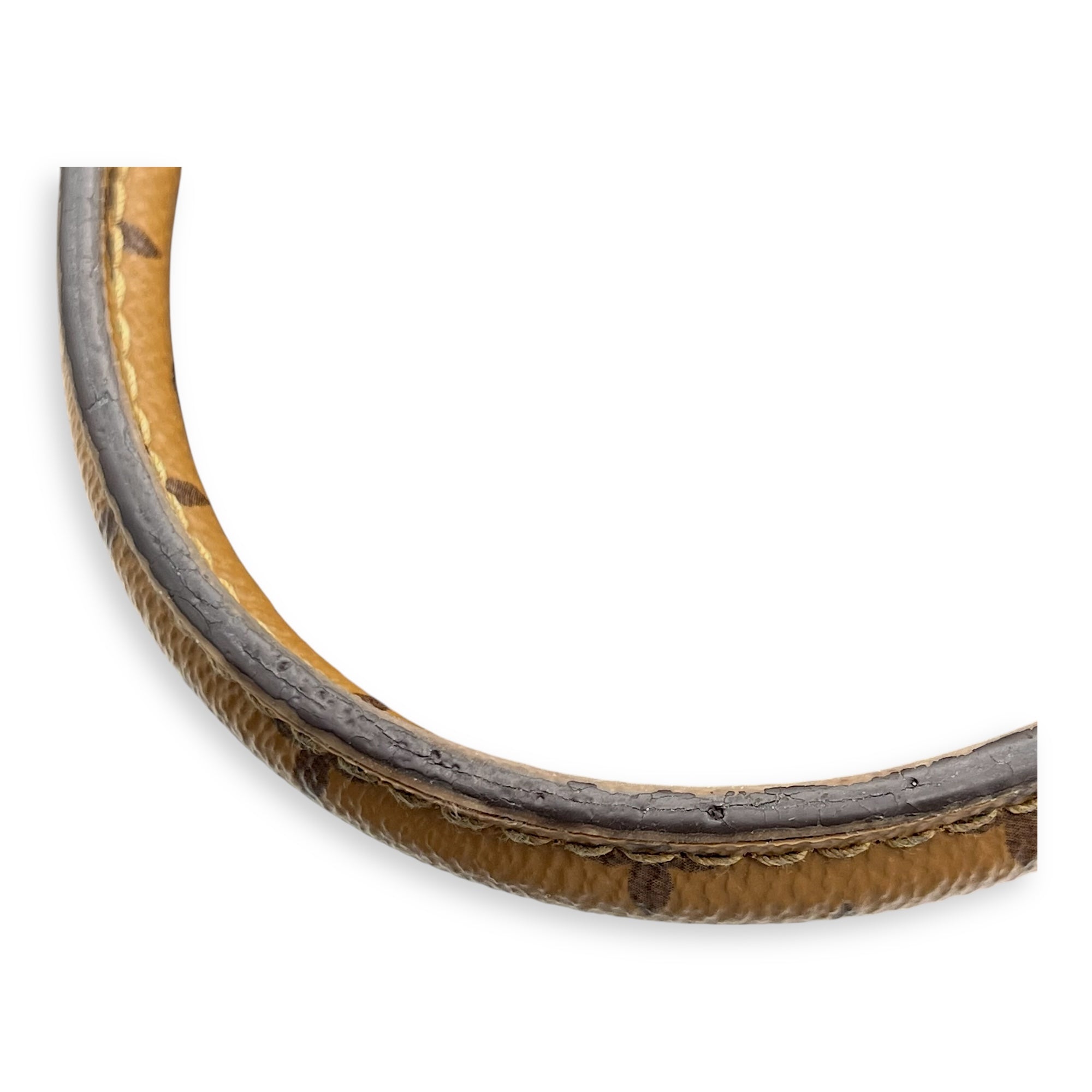 OnTheGo MM Brown Tote Bag in Monogram Coated Canvas, Gold hardware