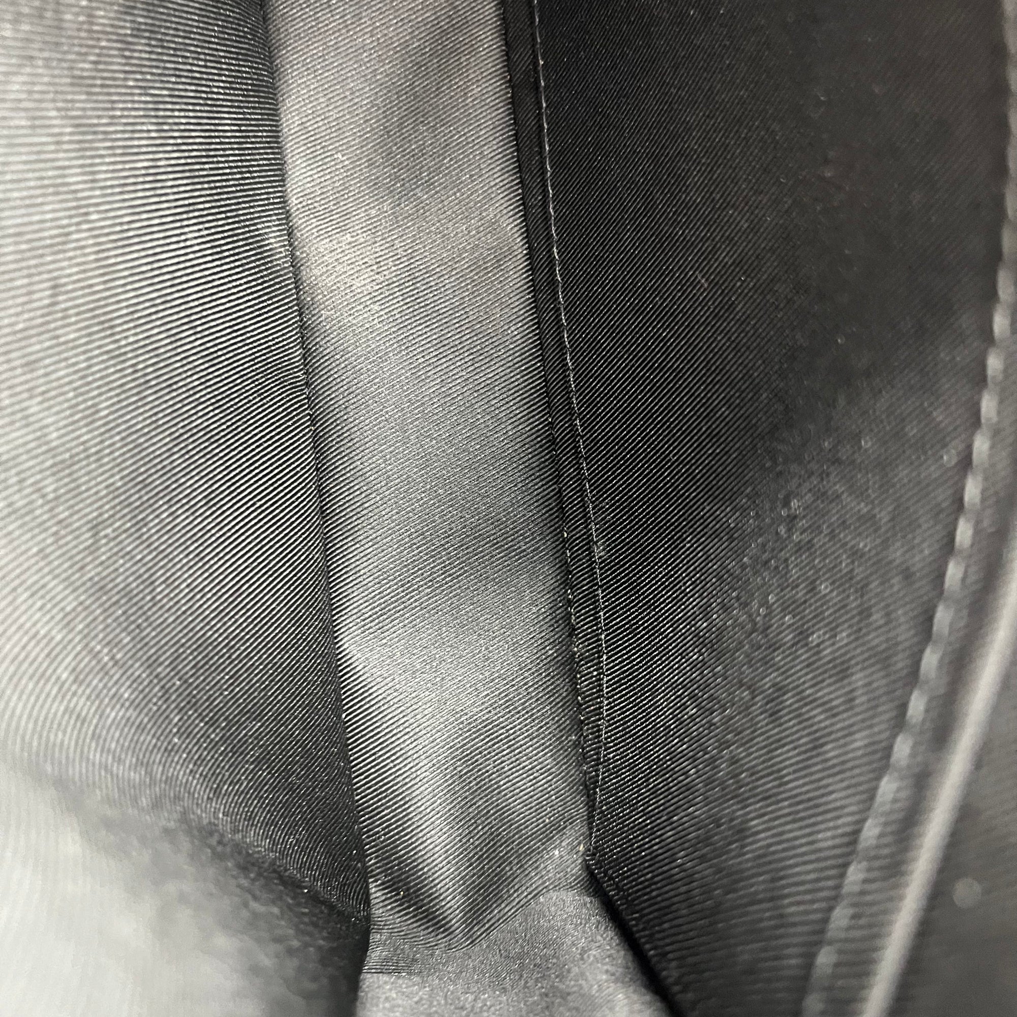 Trio Messenger Bag Blue in Calfskin, Black hardware