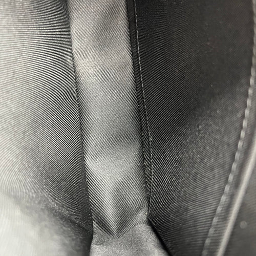 Trio Messenger Bag Blue in Calfskin, Black hardware