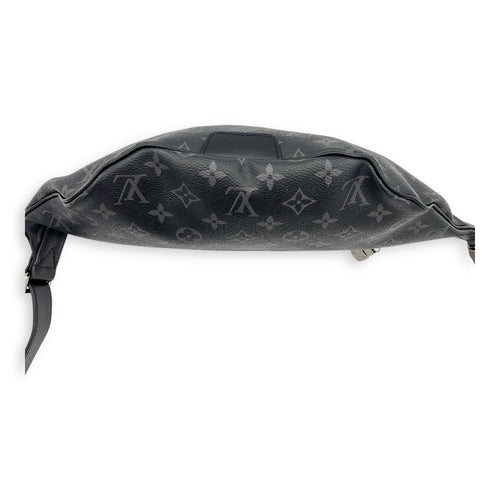 Discovery Bumbag Black in Monogram Coated Canvas, Silver hardware