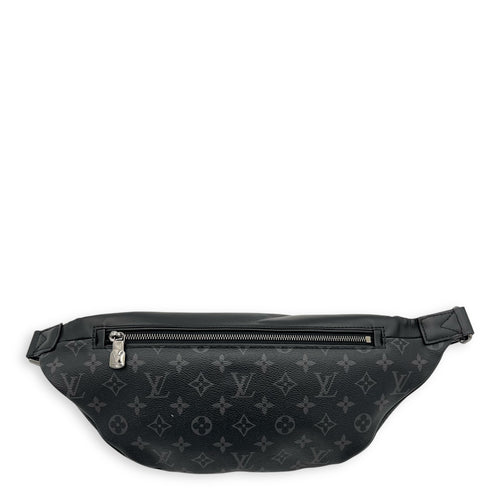 Discovery Bumbag Black in Monogram Coated Canvas, Silver hardware