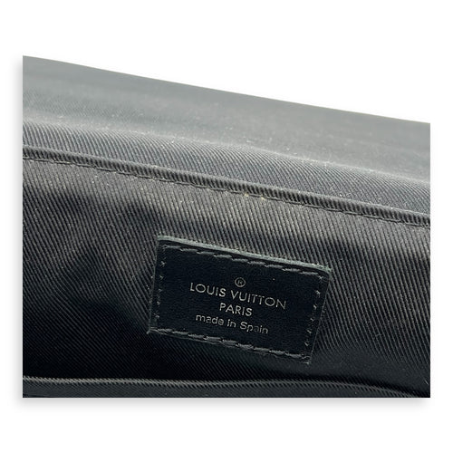 District Shoulder Bag Black in Monogram Coated Canvas, Silver hardware