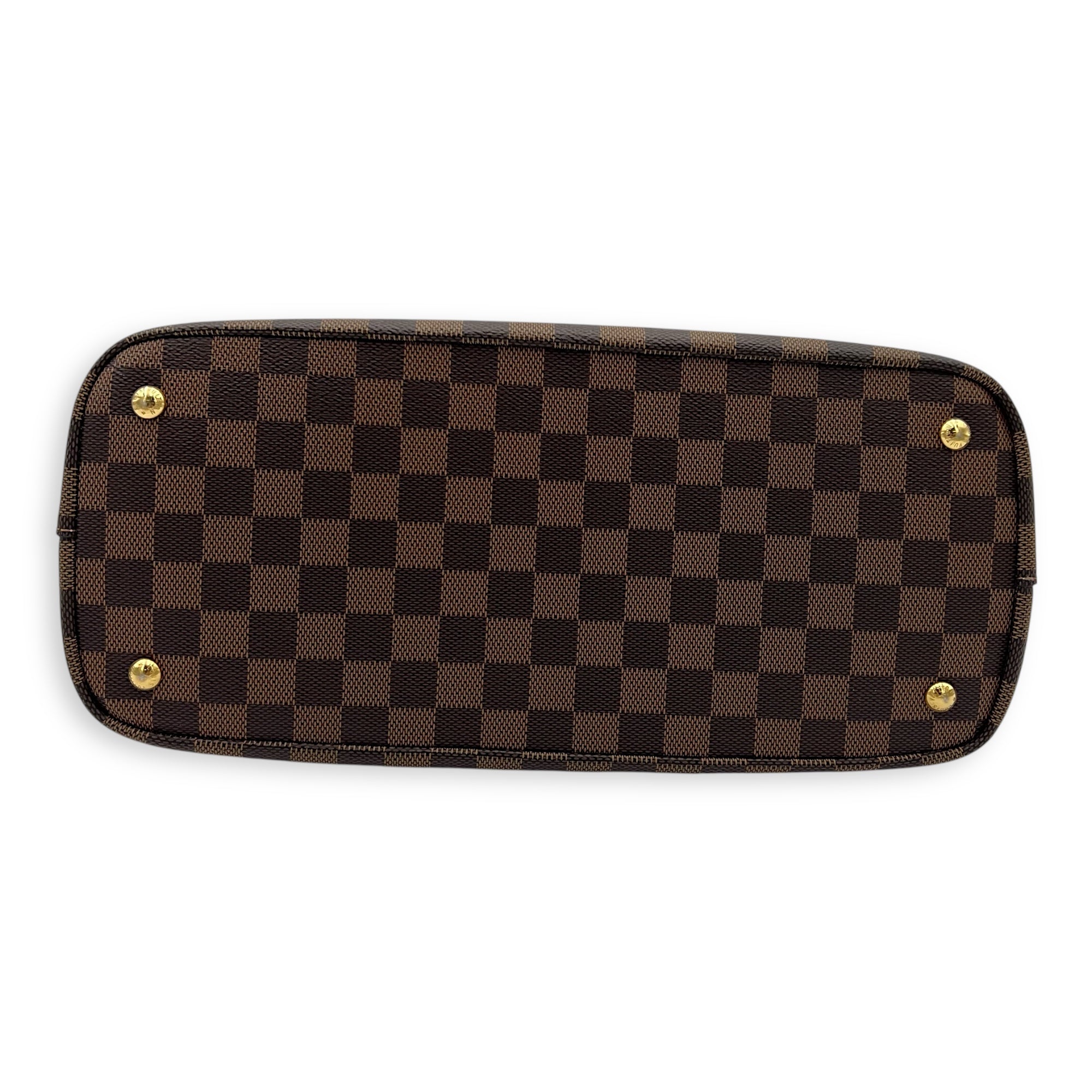 Kensington Top Handle Bag Brown in Coated Canvas, Gold hardware